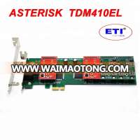 Asterisk Analog card TDM410EL PCI-E 4 FXO/FXS 2U compatible with DIGIUM