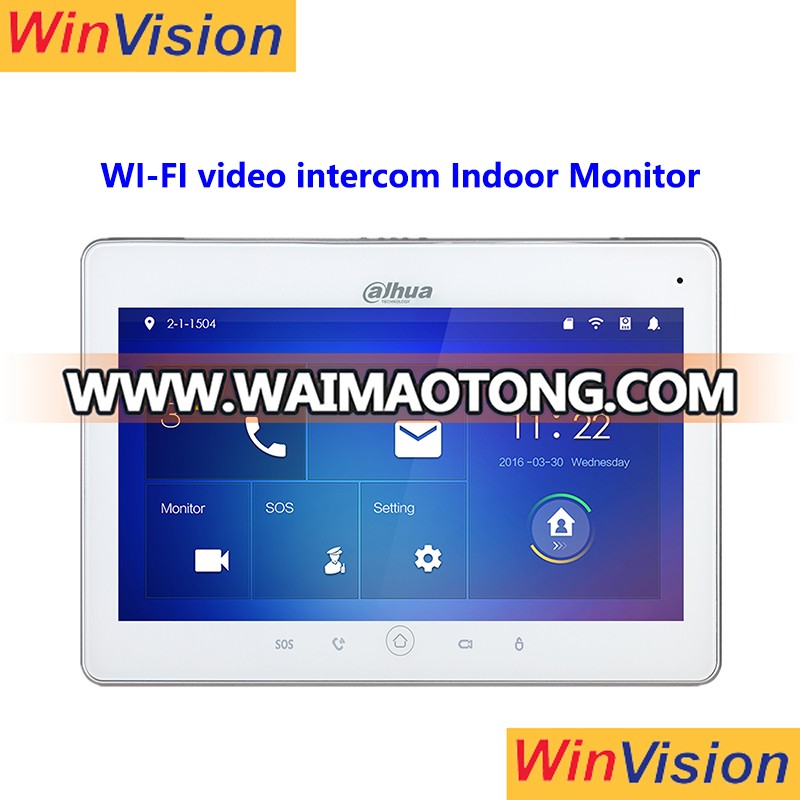 10inch Building wireless wifi long range ip video intercom system Dahua indoor monitor VTH5241DW